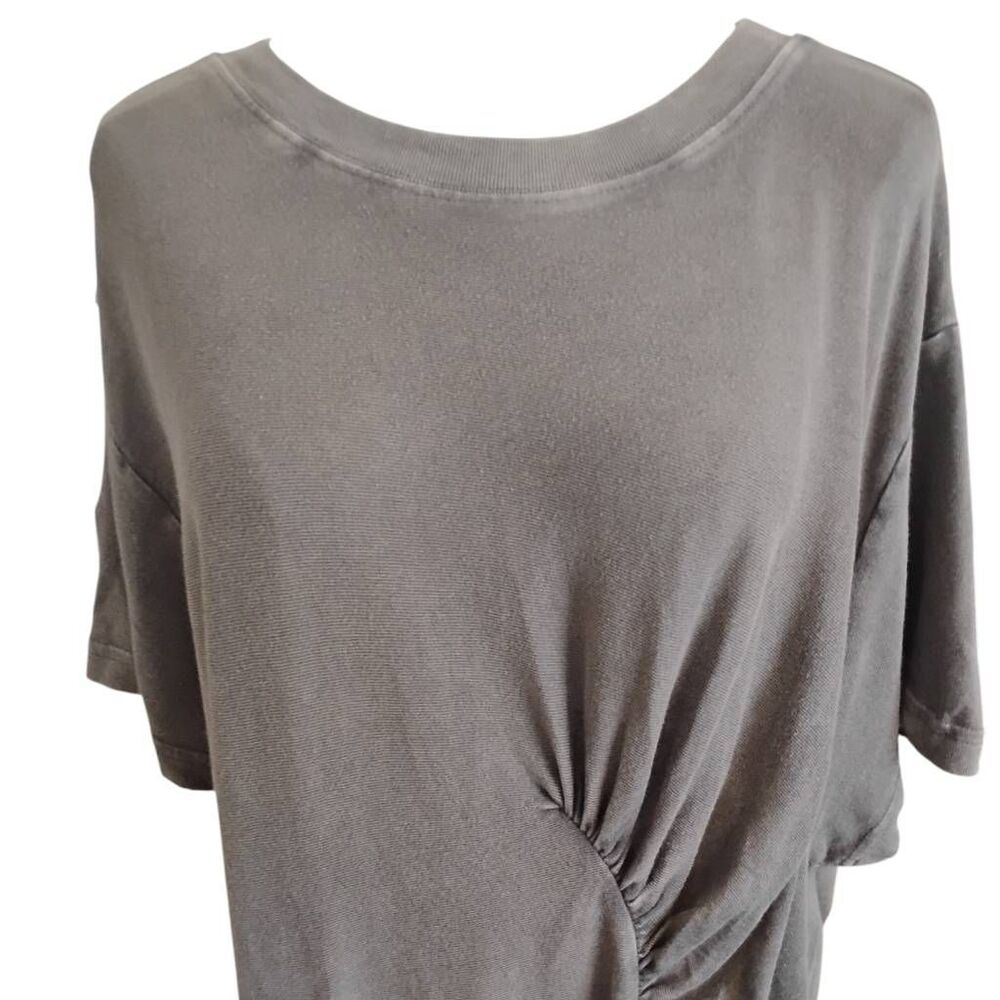 Out From Under Green Rouched Tee Size Small - Picture 3 of 8